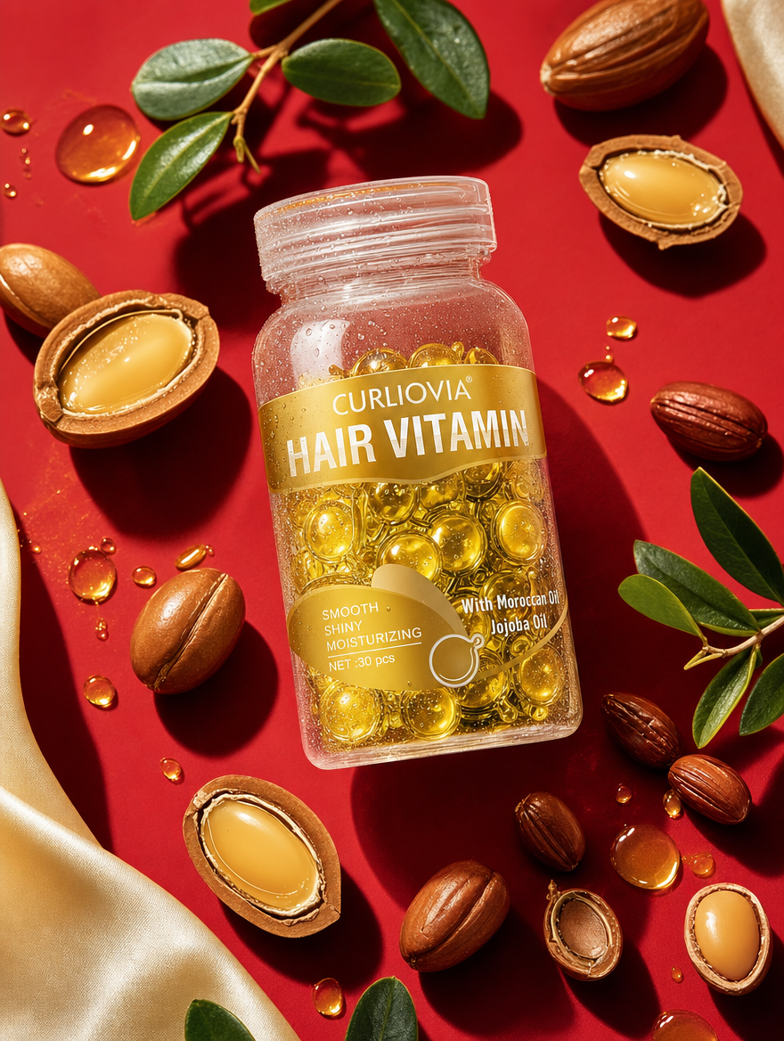 Hair Capsules Frizz-Smoothing Treatment for Wavy & Curly Hair